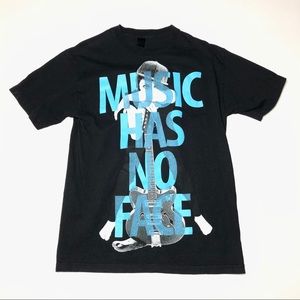 Acrylick Size Medium Music Graphic Print T-Shirt